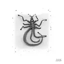 centipede with many spikes tattoo design idea