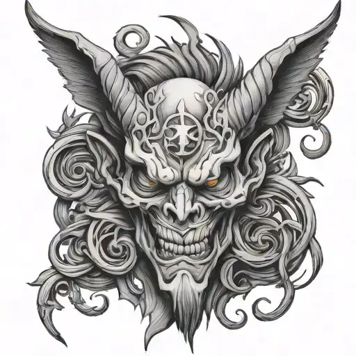 Demon sins tattoo design idea