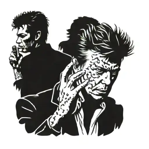 David Bowie, Billy Joel, Paul McCarty, Bob Dylan tattoo design idea