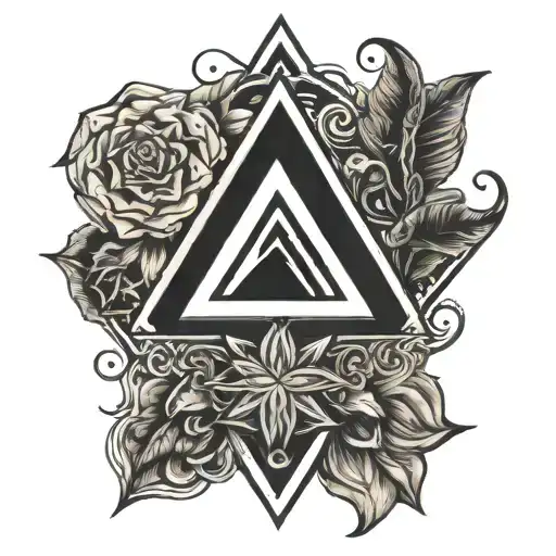 arm band tattoo using shiva Kona triangle symbol and Shakti Kona triangle symbol tattoo design idea