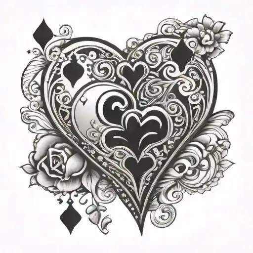 Card Ace of Hearts tattoo design idea