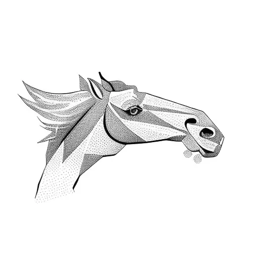a horse's head tattoo design idea