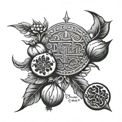sleave,  armenian culture weaving elements, khackar, armenian alphabet, pomegranates, mount ararat  tattoo design idea