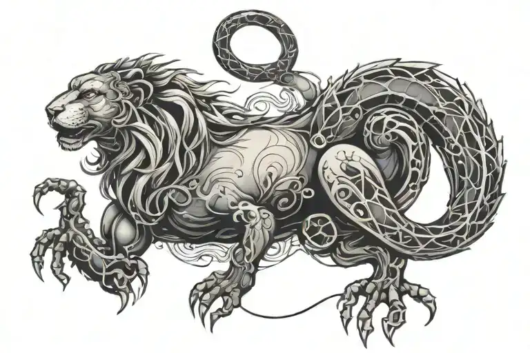 cancer aquarius leo scorpio constellation tattoo design idea