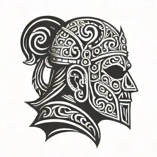 King Baldwin Iv With Mask only mask  tattoo design idea