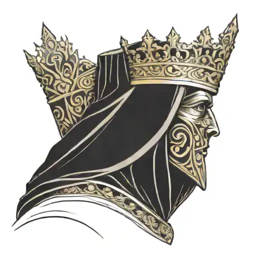 King Baldwin Iv With Mask only mask holding tattoo design idea