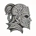 King Baldwin Iv With Mask only mask  tattoo design idea