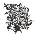 King Baldwin Iv With Mask only mask  tattoo design idea