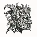 King Baldwin Iv With Mask only mask  tattoo design idea