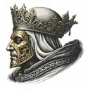 King Baldwin Iv With Mask only mask  tattoo design idea