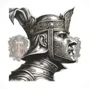 King Baldwin Iv With Mask only mask  tattoo design idea