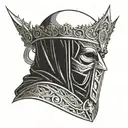 King Baldwin Iv With Mask only mask holding tattoo design idea