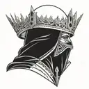King Baldwin Iv With Mask only mask holding tattoo design idea