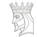 King Baldwin Iv With Mask To Show tattoo design idea