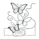 Semicolon butterfly and medusa tattoo design idea