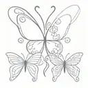 Semicolon butterfly and medusa tattoo design idea