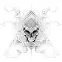 skeleton on a horse tattoo design idea