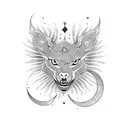 luna y sol tattoo design idea