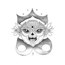 luna y sol tattoo design idea