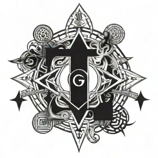 religious symbols tattoo design idea