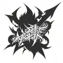 majin boo logo with lightning tattoo design idea