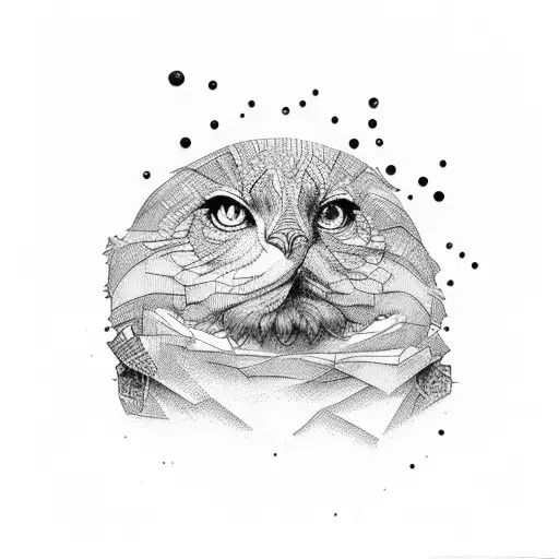 thumb print tattoo design idea