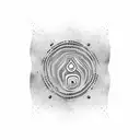 thumb print tattoo design idea