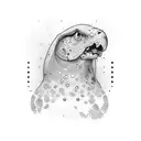 thumb print tattoo design idea