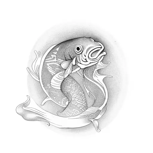 pez koi tattoo design idea