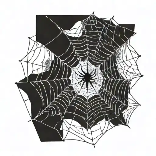 Spider web with a rinnegan in the center tattoo design idea