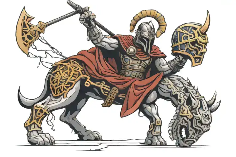 gladiator tattoo design idea