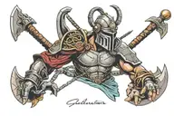 gladiator tattoo design idea
