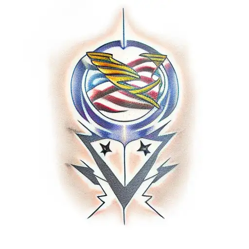 Black Lightning tattoo design idea