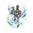 Black Lightning tattoo design idea