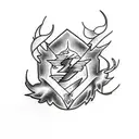 Black Lightning tattoo design idea