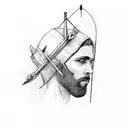 nordic with arrow tattoo design idea