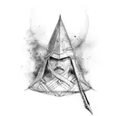 nordic with arrow tattoo design idea