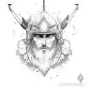 nordic with arrow tattoo design idea