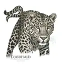 leopard print with the names joshua and cole in the middle  tattoo design idea