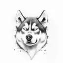 Husky vikingo tattoo design idea
