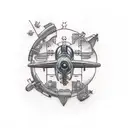 aviation, daughter, son, wife, Christianity tattoo design idea