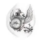 aviation, daughter, son, wife, Christianity tattoo design idea