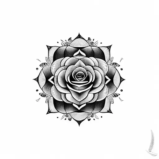 How to Draw Rose Mandala Art  Rose Mandala Drawing for Beginners