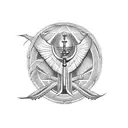 sleeve naval theme incorporating 4 swallows, a hula girl, palm trees, an anchor, a submarine  tattoo design idea