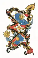 Philippines Flag primarily black tattoo design idea