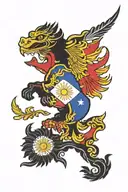 Philippines Flag primarily black tattoo design idea