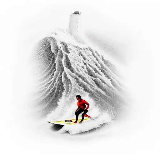 Life is a journey with ups and downs. You just got to surf your way through it all. tattoo design idea