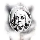 benjamin franklin tattoo design idea