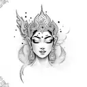 apsara tattoo design idea
