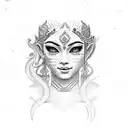 apsara tattoo design idea